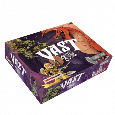 Best Dungeon Crawl Board Games- Vast: The Crystal Caverns Game Box and Cover Art